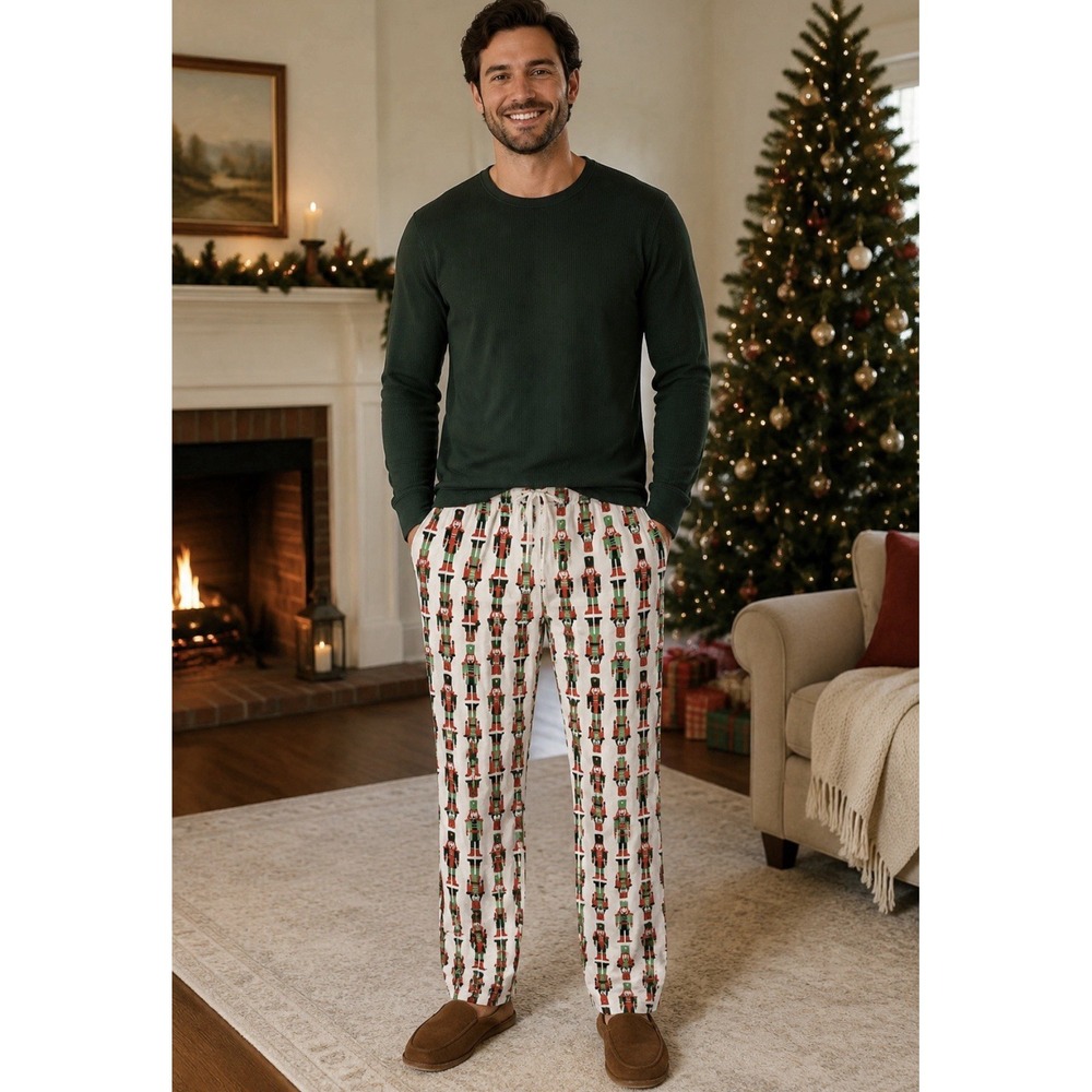 Old Navy Women's M Flannel Pajama Pants Christmas Nutcracker Drawstring Waist